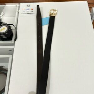 Cardin black leather belt
